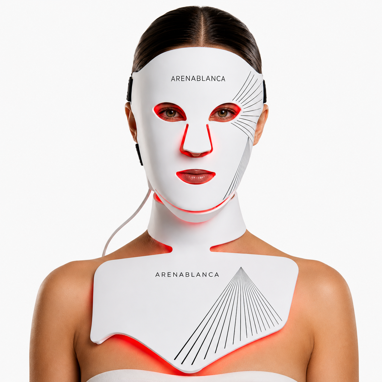 ARENABLANCA™ Máscara LED para Cuello y Escote