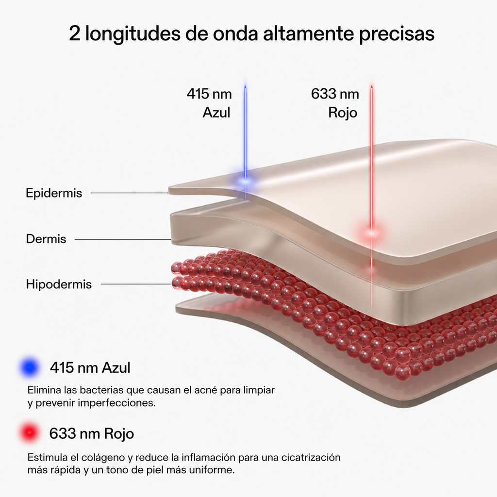 ARENABLANCA™ Máscara LED de Luz Azul para el Rostro