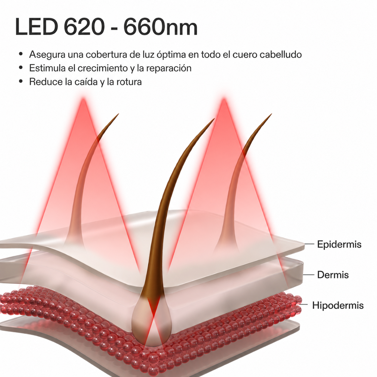 ARENABLANCA™ Casco LED para el Crecimiento del Cabello